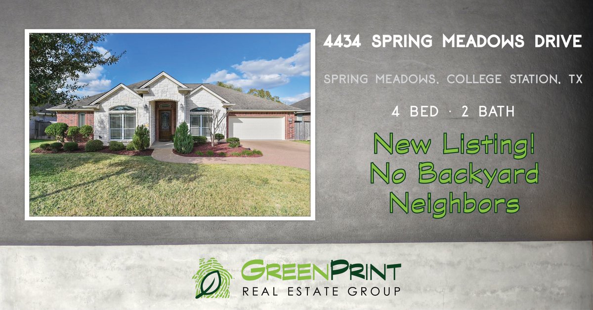 GreenPrintRE's tweet photo. 🚨🏡NEW LISTING!🏡🚨 Backing up to Spring Creek Greenbelt, you won't have to worry about backyard neighbors with Jenn's newest listing in Spring Meadows. Contact her today to learn more and to schedule a showing! #newlisting #forsale #homesweethome https://t.co/VlGFKgisvF