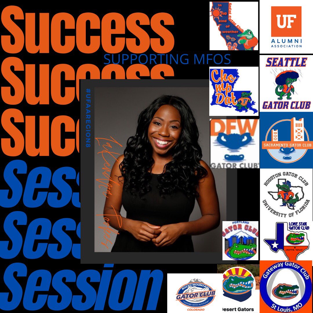 PitchAmy's tweet photo. Most successful #SuccessSession this year for @ufalumni #UFAARegion8 🏆 Clearly we all needed a good 😂 Many thanks to the talented @LaKendraTookes for making that happen and bringing together alumni to gift $1,200 to @mfosatuf tonight 🧡💙 #GoGators #inallkindsofweather 🐊 https://t.co/UStoDyCB7o