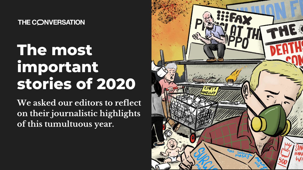 It's been a big year for news, and never has  @ConversationEDU's mission been more important – to inject expert analysis into the news cycle.We asked our editors to reflect on the most important stories they covered this year (thread)...