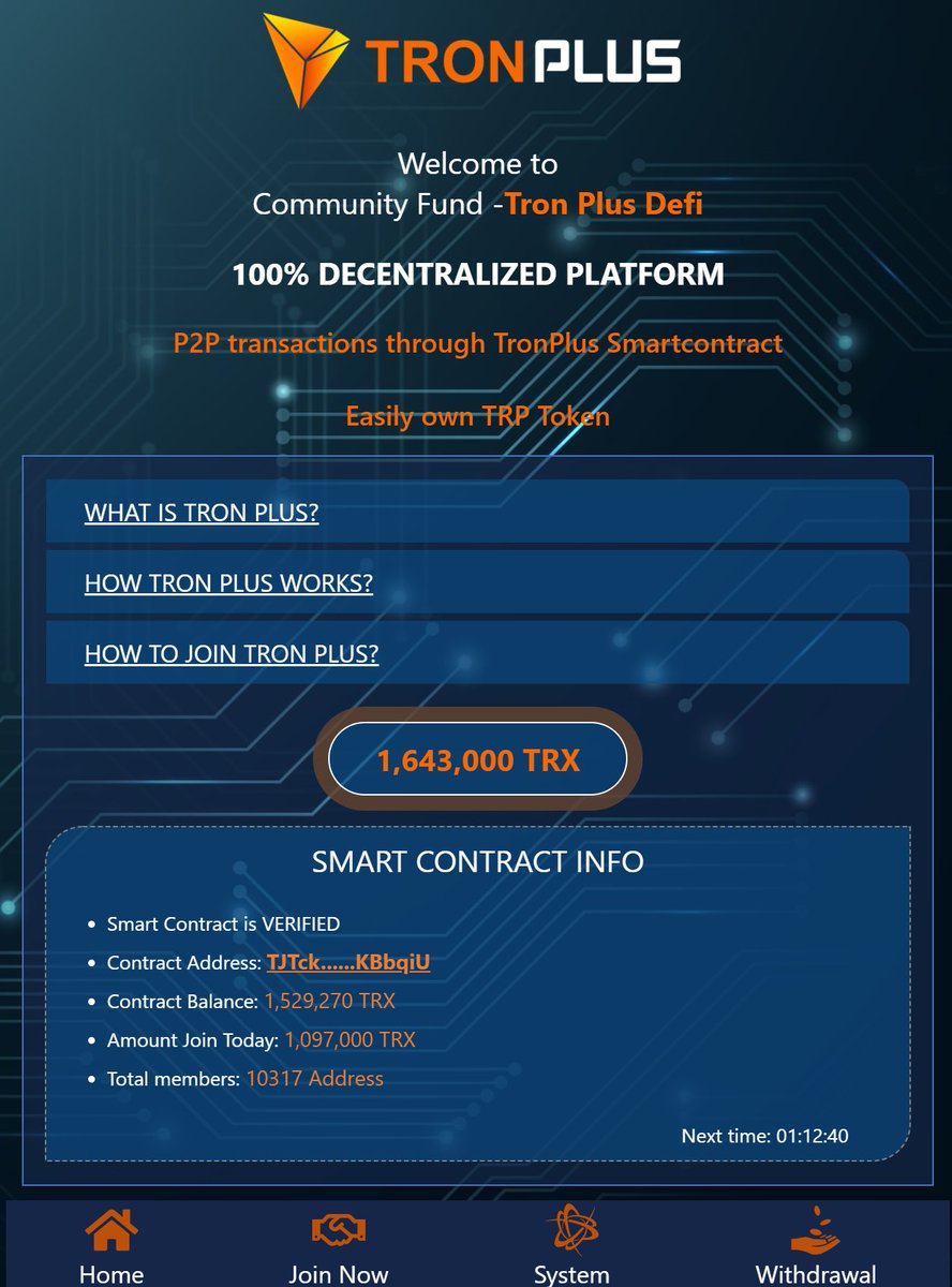TronPlusDefi's tweet photo. #BalanceFund of #TronPlusV2 contract up strong!
https://t.co/n3VwYntPmh
#DefiTRP Token
$TRP $TRX https://t.co/fDbbN2fSti
