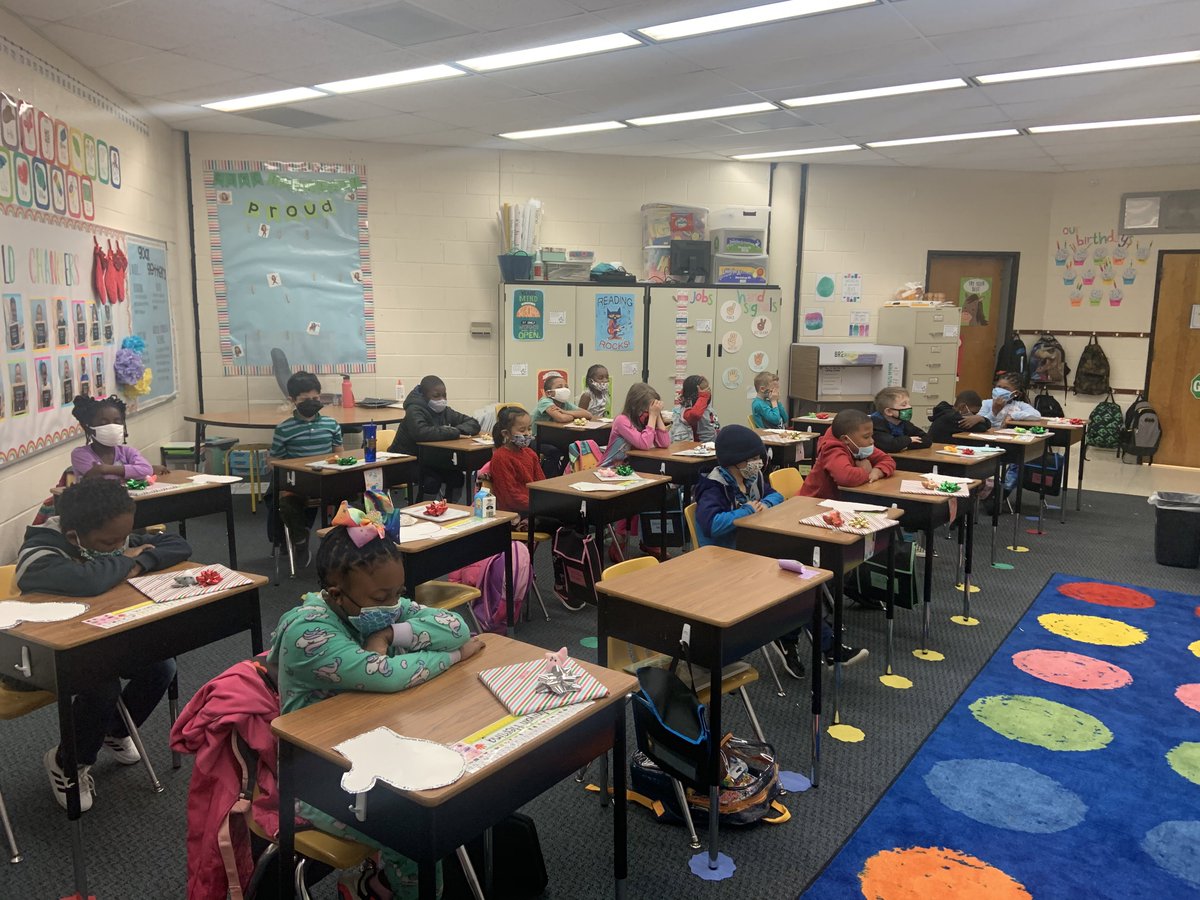 Closing our eyes tightly and practicing the MOST patience before opening our new books!! 🎁 📚 #PrideIn5 #firstinFive