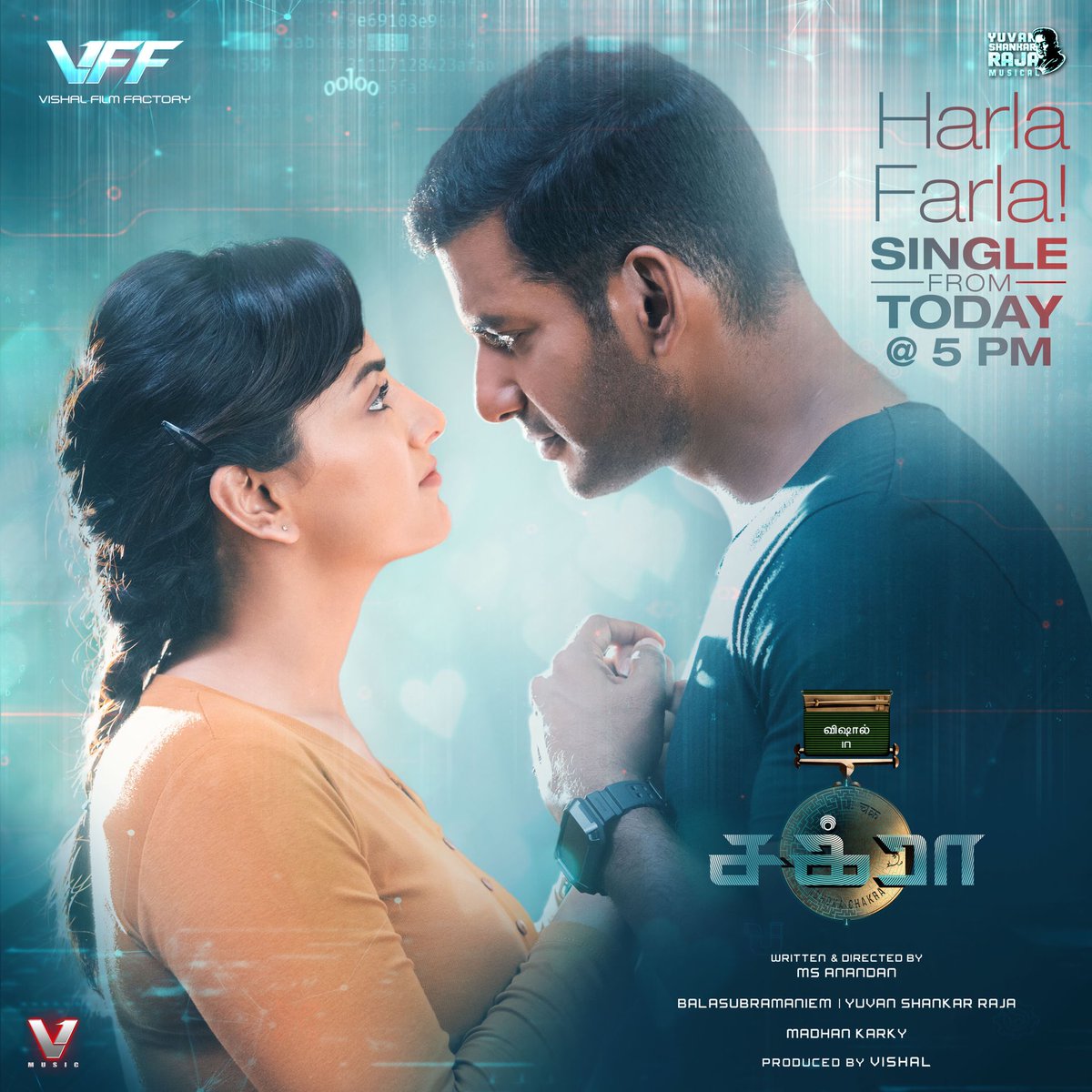 anandanmsoffcl's tweet photo. Get Ready for the Breezy Romantic Track #HARLA_FARLA from Today...
#Chakra #சக்ரா
@VishalKOfficial @thisisysr @ReginaCassandra @ShraddhaSrinath @manobalam @srushtiDange @iamrobosankar @AnandanMS15 @balasubramaniem @johnsoncinepro @baraju_SuperHit @ajay_64403 https://t.co/Pqs9XBZajF