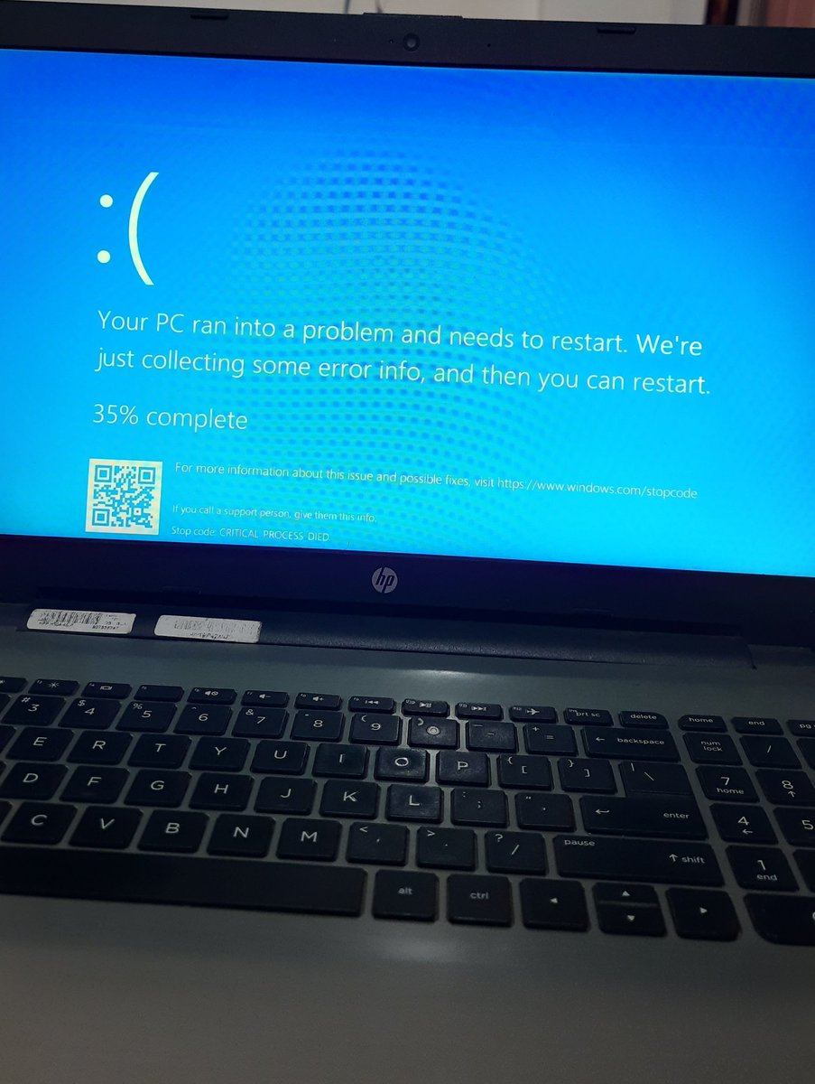 SloshedTechie's tweet photo. 1. I don't have auto updates on. 
2. Yesterday night, I got update that asked me to restart. 
3. Whole night and till now. First it was rolling back update and now after 'blue screen' it's says it will take another hour. 
Why why ...f****** why. https://t.co/w9J2nQPypY