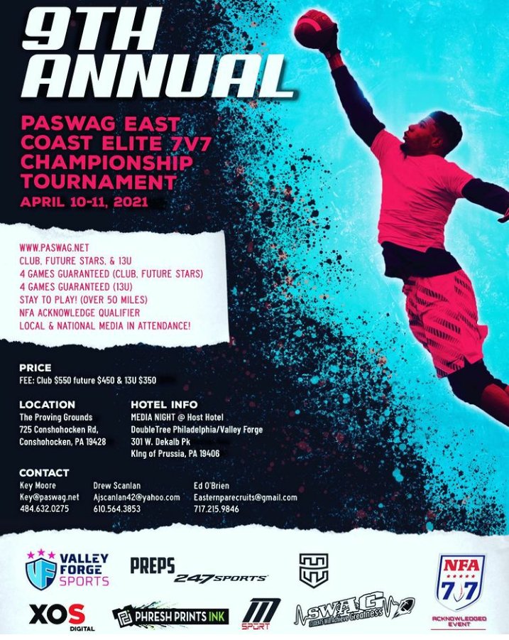 CoachEReynolds1's tweet photo. #PASwag
7v7 Tournament coming,
Contact
@CoachKey_6
@Scan_man7
@EdOBrienCFB https://t.co/Zs7SpZfiNZ