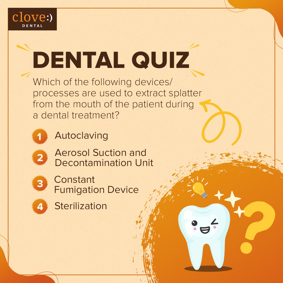 Clove Dental on Twitter "💡QUIZ TIME! This helps in filtering the clinic air during the