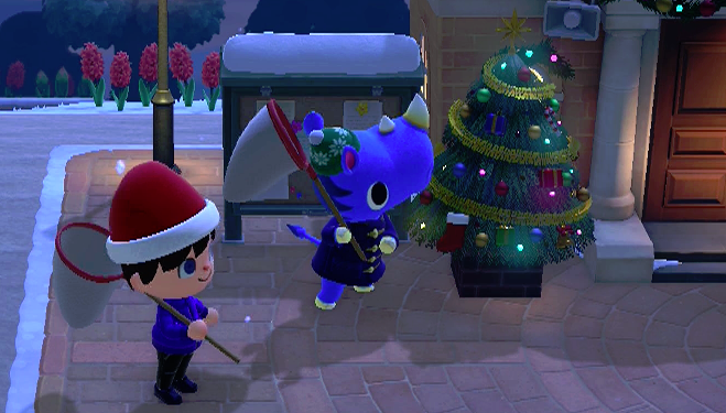 jvgsjeff's tweet photo. I'm really questioning Hornsby's judgment today. First, he attacked a Christmas tree, and then he suggested this flavor of ice cream. #timeforintervention #animalcrossing #acnh https://t.co/HxUiw4jcbQ