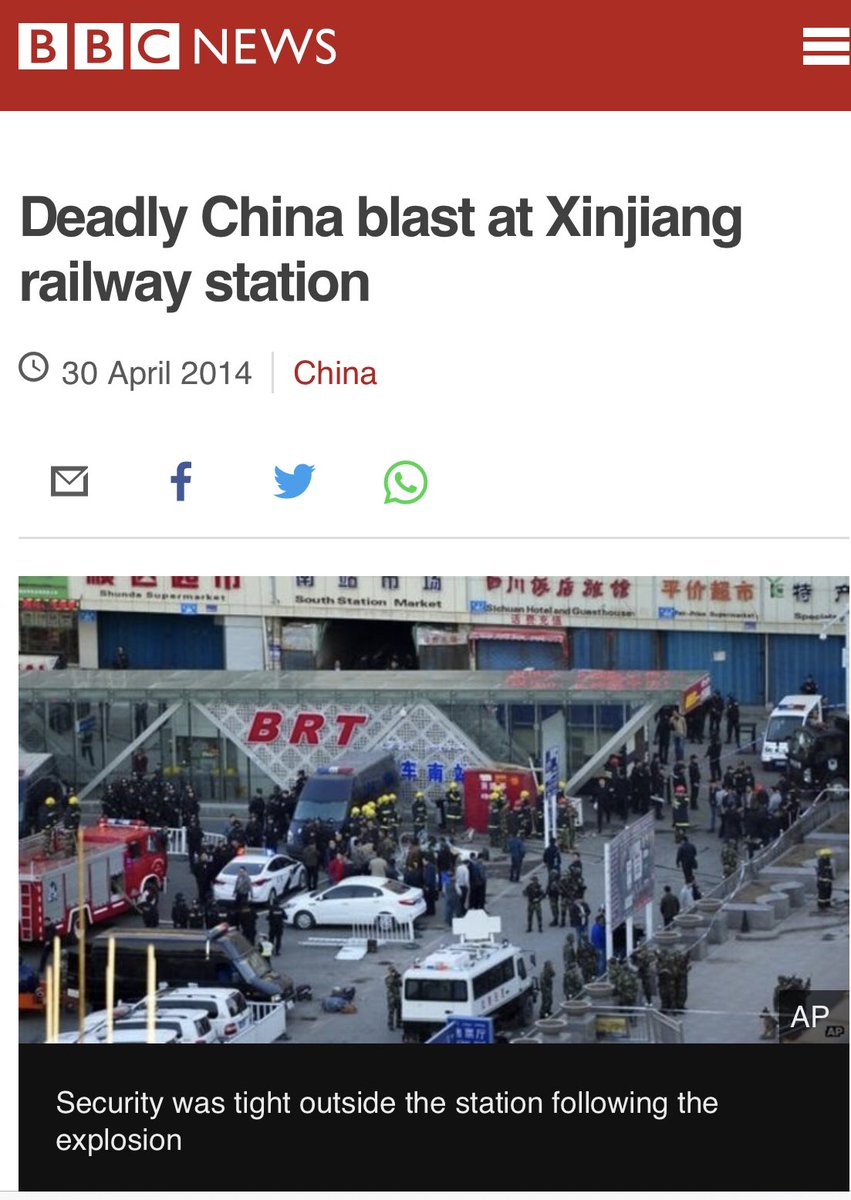Immediately after April 30th 2014 bombing by Al Qaeda affiliate Turkestan Islamic Party at Urumqi train station that targeted seasonal Han migrant workers coming to  #Xinjiang to pick cotton, then  @HRW’s  @bequelin said the bombing was “powerful symbol” of anti-colonial struggle