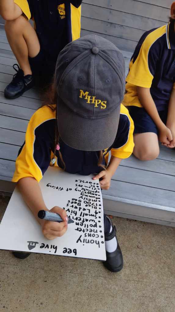 RachelIsaacs10's tweet photo. Today 2 Ivy went to see the beehive separation from @ourcbcity. Before we left they asked me if they could bring a whiteboard to “write down some features and interesting facts” and that they did! 🤩 feeling proud @McCallumsHillPS @nessazie https://t.co/VEqd3kEalQ