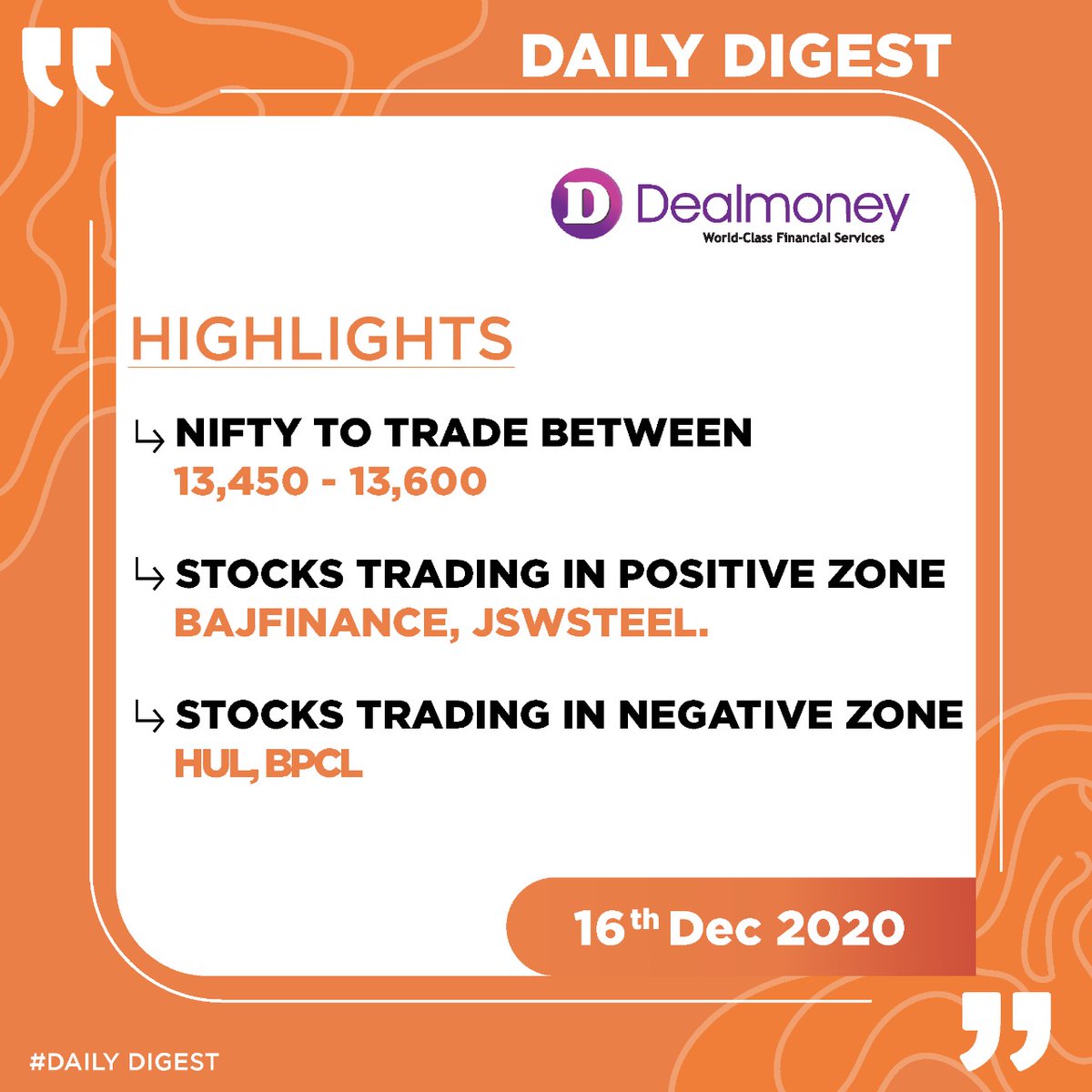 Dealmoney_com's tweet photo. Here is today's #DailyDigest
#DealmoneyDailyDigest #DealmoneySecurities #WeLearnWeGrow #DSMarketUpdates #StockMarket #NIFTY https://t.co/gDLSFb48Fc