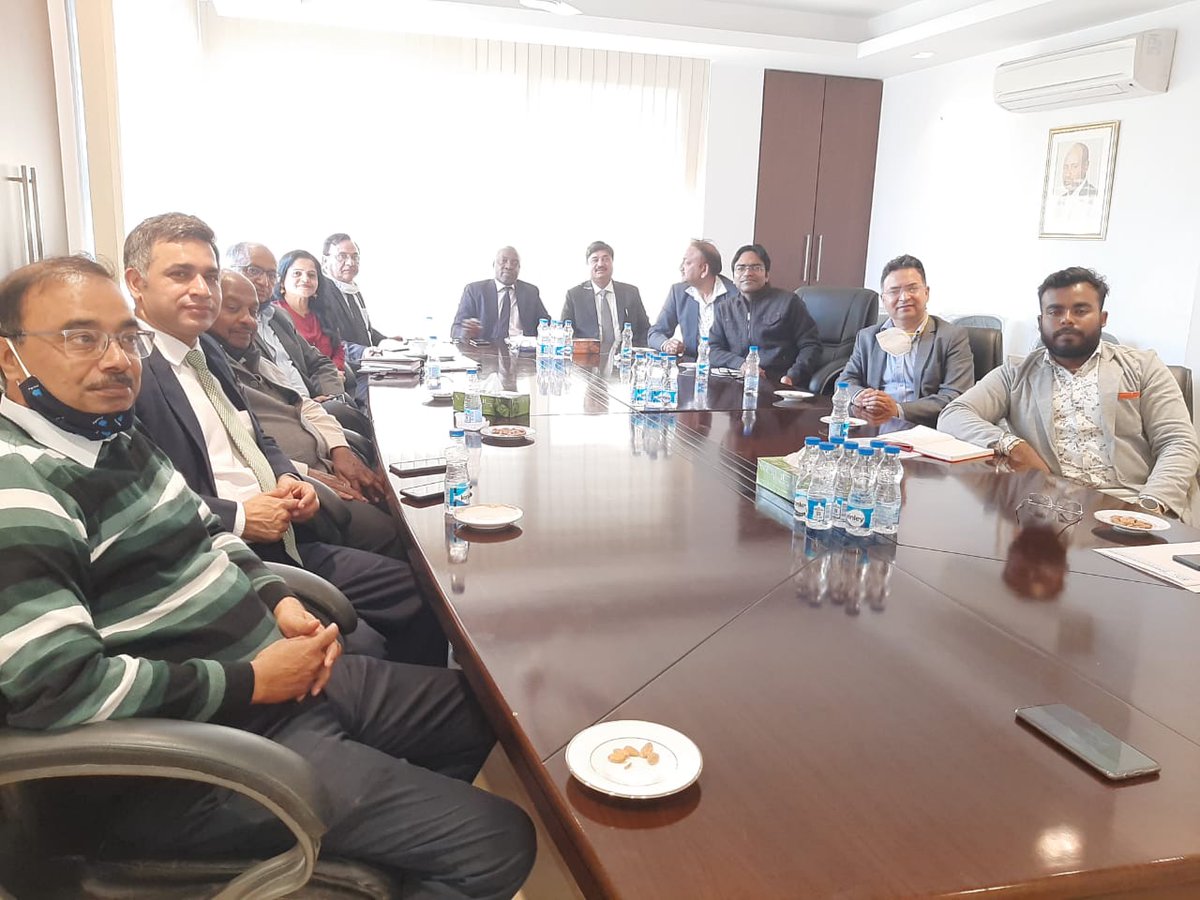 celestial_india's tweet photo. Celestial MD, Mr Rajeev Bansal along with a team of Industrialists from Noida and adjoining areas met H.E. Amb Kesaala Mohammed Baswari, Deputy High Commissioner of Uganda in India and discussed the possibilities of trade and investment @RajeevBansal  @celestial_india https://t.co/VuEKvckprR