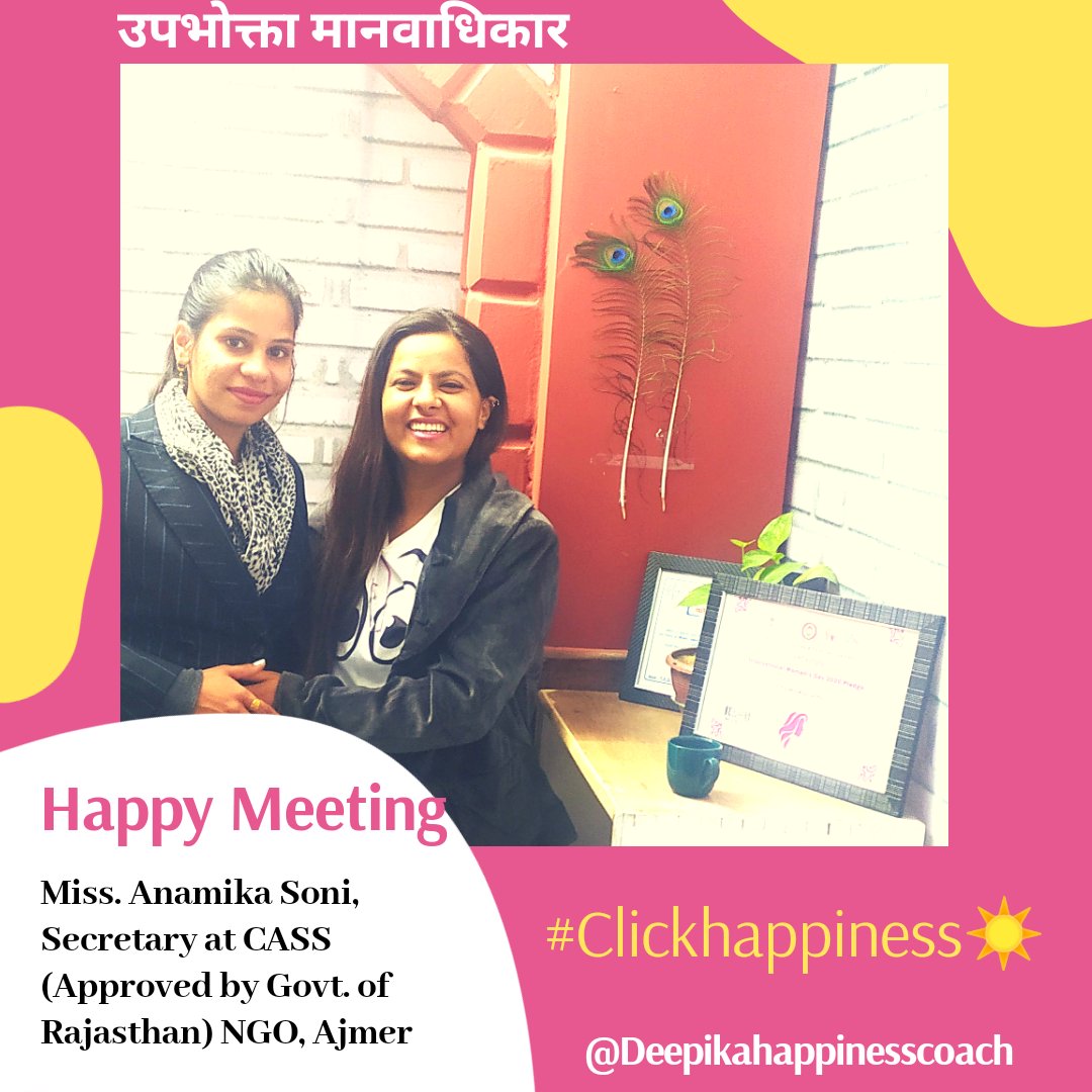 Deepikalalwani9's tweet photo. Yesterday, I met the entire team of Cass Ngo, Ajmer, Rajasthan and I was very happy to see the enthusiasm of the whole team and their work.
Looking forward for more Collaborations💐💐
@Cassngo1
@Clickhappiness2
#clickhappiness
#bettertogether2020
#donate #india #volunteer https://t.co/mT2Dvy3Jxs