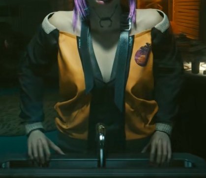 jefred1118's tweet photo. Do you have p1's windbreaker in women's style？@CyberpunkGame p2 is screenshort of streetboy cutscenes.I think it's the same cloths because they have same logo.but i can't find it in store. https://t.co/TuW0Qbljvt