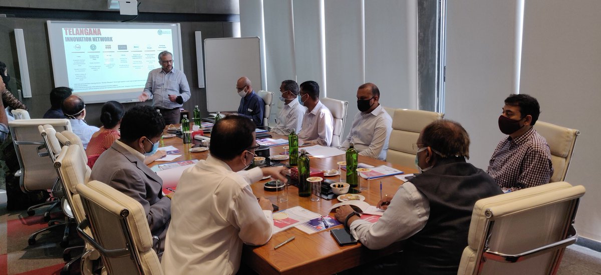 teamTGIC's tweet image. Mr. Ravi Narayan (@ravignarayan), CEO of @THubHyd &amp;amp; CIO of @teamTSIC had given the Opening Remarks on Telangana Innovation Ecosystem, to Chief Secretary &amp;amp; 9 Pl.Secretaries of Govt. of Telangana, at today&apos;s Govt&amp;lt;&amp;gt;Startup Connect.
@KTRTRS @jayesh_ranjan @SomeshKumarIAS