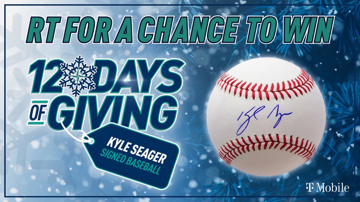 Mariners's tweet photo. ✍️ RT TO WIN ✍️ 

Retweet for your chance to win a Kyle Seager autographed baseball! #12DaysOfGiving 

Rules: No purch. nec. Enter by 11:59 pm PT on 12/28/2020. https://t.co/nV4RL8Gu2y https://t.co/ZNVCgl1VsW
