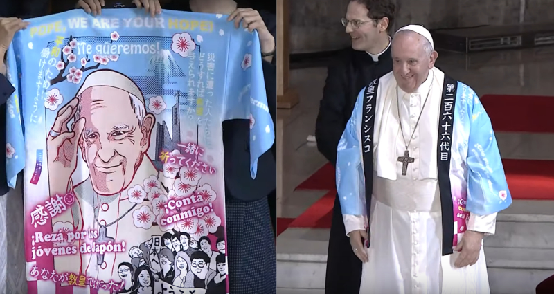 dumbandawful's tweet photo. new pope drip outrageous https://t.co/1j23zq8c0E