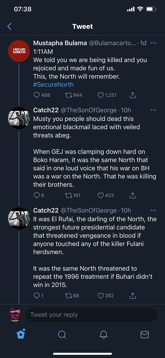 You cannot read this thread and north like it.