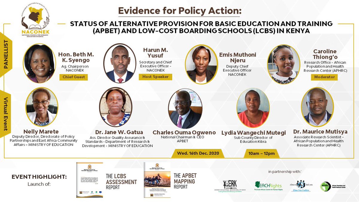 ReliAfrica's tweet photo. For many children in urban poor settings, APBET schools are the best bet at attaining an education. #education4all #edu4urbanpoor #RELILearning join us as @naconek launches the APBET report and letโs talk. https://t.co/qV1jlgmO7t