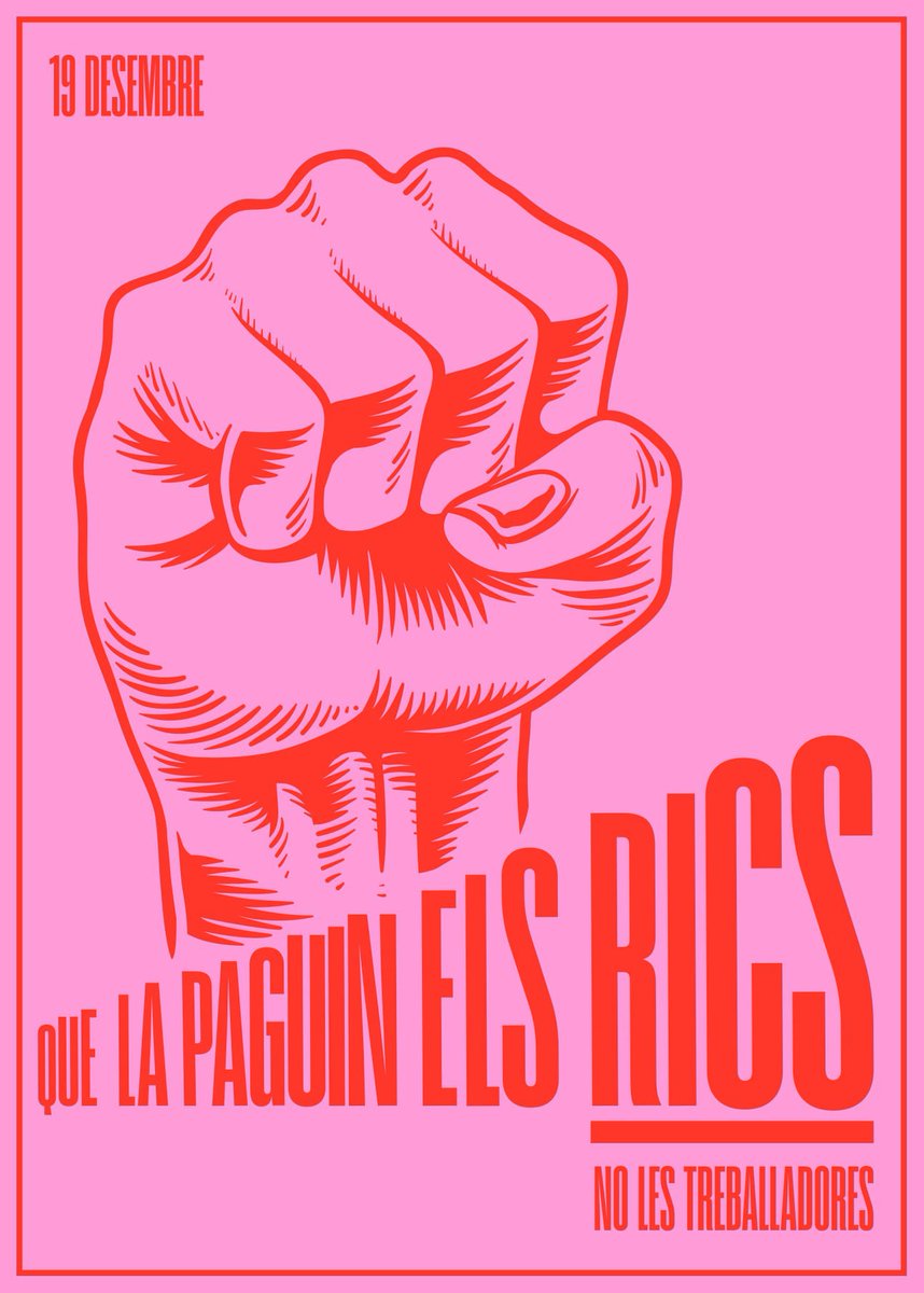 🔴Reivindiquem unes mesures urgents i recuperar el carrer des de la premisa que la crisi la paguin, per primera vegada, els que han acumulat beneficis durant aquests darrers anys.

📢 Adhereix-te al manifest i participa de les mobilitzacions de dissabte: quelapaguinelsrics.cat