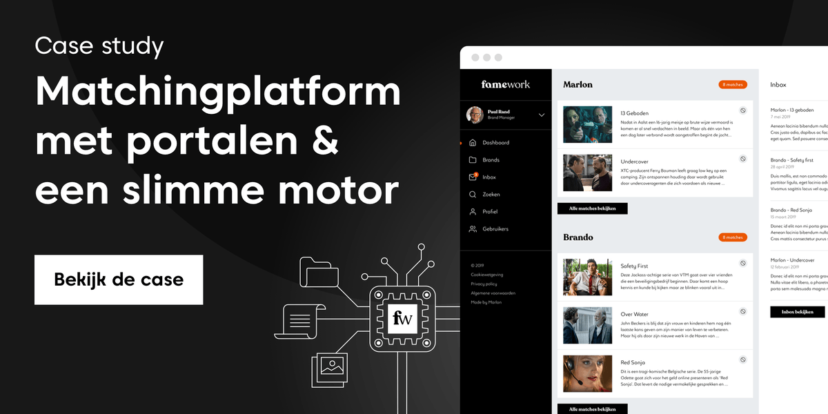 Een online oplossing voor content creators &amp; brands die elkaar zoeken, maar niet altijd vinden? Meet Famework: een bijzonder matchingplatform dat een uniek algoritme gebruikt om hen aan elkaar te koppelen. Lees alles over het project via mrln.gent/2IyR1Gi #machinelearning