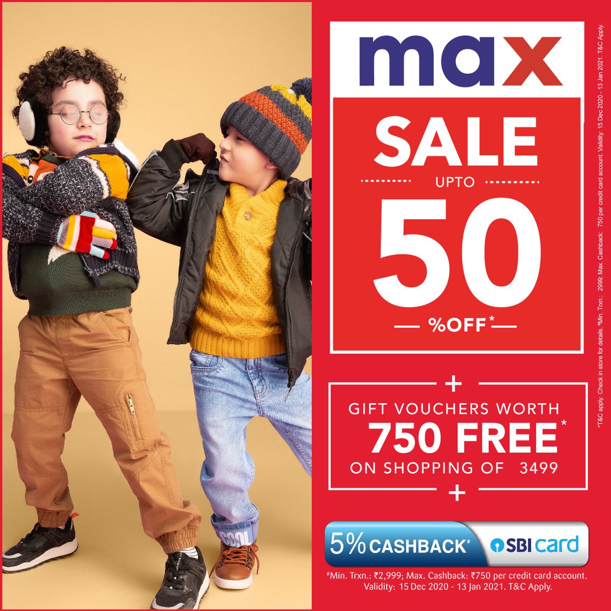 Are you ready for some serious shopping?    Get ready, as the biggest family shopping sale is now live, Vist #MAX @ElementsMall .    Max#EndOfSeasonSale is here with upto 50% OFF on our wide range of collection.