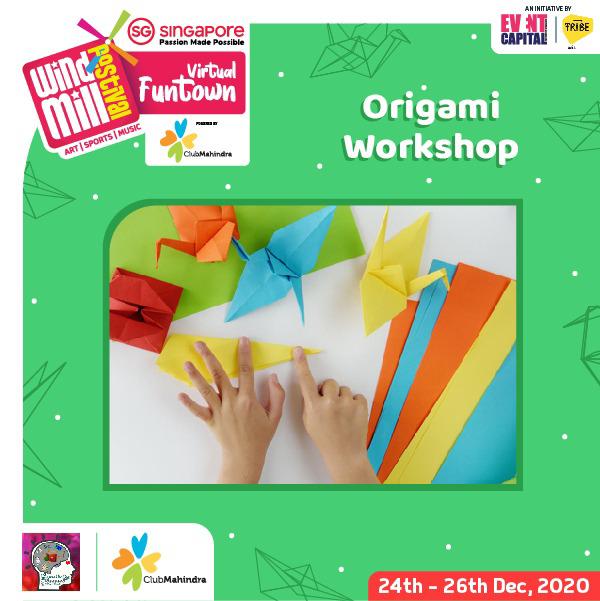Make useful things you can treasure. Explore the Japanese Art of Paper Folding at the Origami Workshop by Creativity Obsessed. Register Now for the WIndmill Festival Virtual Funtown - Christmas Edition.virtualfuntown.live #windmillfest #letswindmill #windmillchristmas