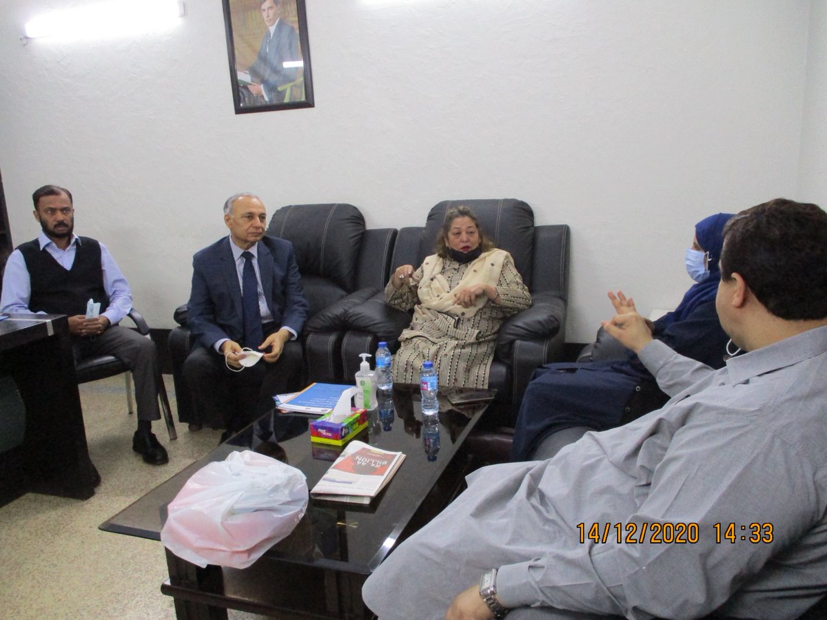 Honorable Provincial Ombudsman (PHWWP) Justice (Rtd.) Shahnawaz Tariq  with Ms. Nuzhat Shirin, Chairperson Sindh Commission on the status of Women at the Camp Office of Provincial Ombudsman (PHWWP), Sindh.