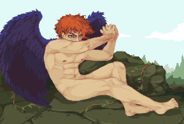 Nocturnlab's tweet photo. La tristesse du diable~
Pixel art based on a painting for study.

#Pixelart #Pixel #Pixelartist #digitalart https://t.co/AFcH1i6V4M