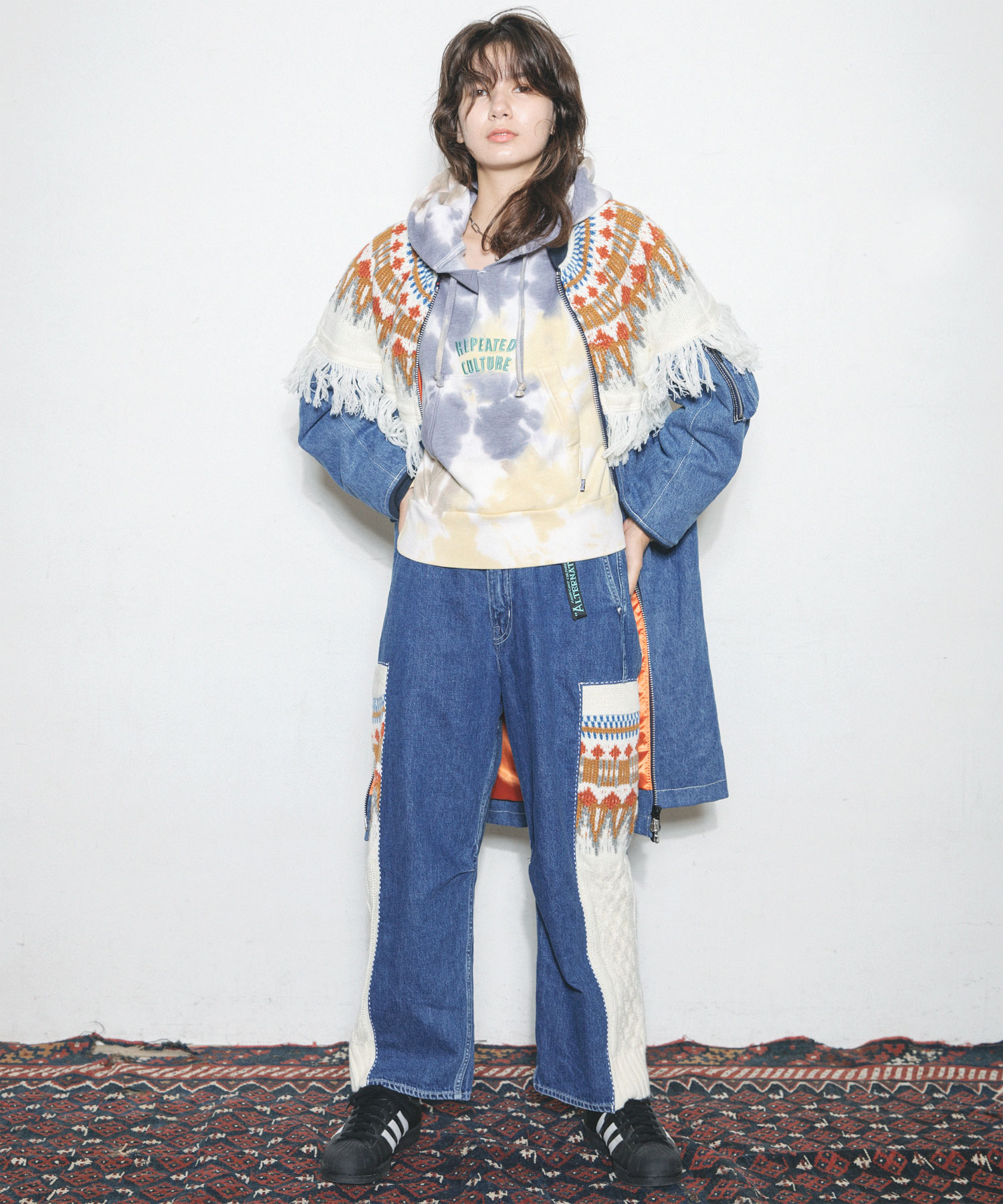 Rna Online Store Set Fair 1 000coupon配布中 Pre Sale Item ノルディック柄ケーブル編みニットを ストールの様にコンビした個性的なワークパンツ カラー デニムの2種類の表地があり デニムはテーマに即したアイテム T Co Rna Online Store Set Fair 1 000coupon配布中 Pre Sale Item ノルディック柄ケーブル編みニットを ストールの様にコンビした個性的なワークパンツ カラー デニムの2種類の表地があり デニムはテーマに即したアイテム T Co