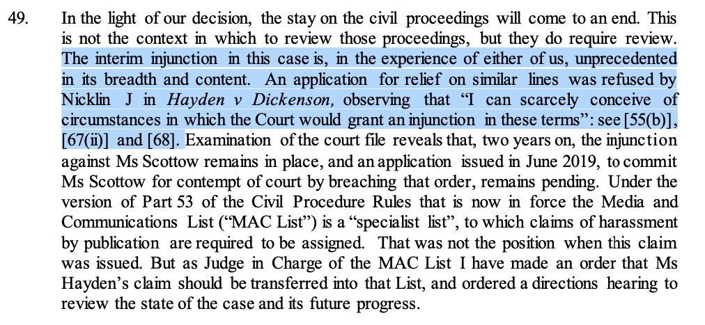 The court was *not impressed* by the width of the interim injunction granted