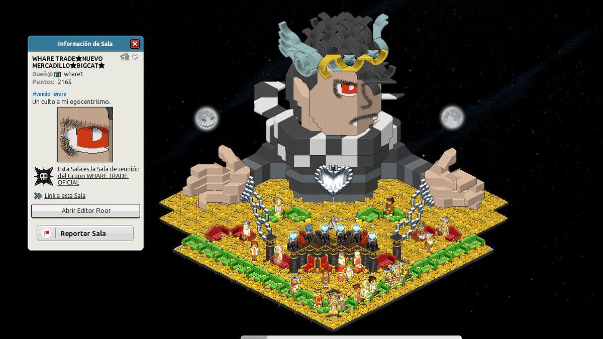 eswhare1's tweet photo. Les presento mi Whare Trade Oficial. Siempre he querido una sala asi y el gran Master Bloques @R3startHabbo  materializó mi fantasia. Muchas gracias por todo🖤❤️🖤. Gracias tambien a @ULTREYA_HABBO  por ayudarme con la decoración ❤️ https://t.co/MSAxDAF6aZ