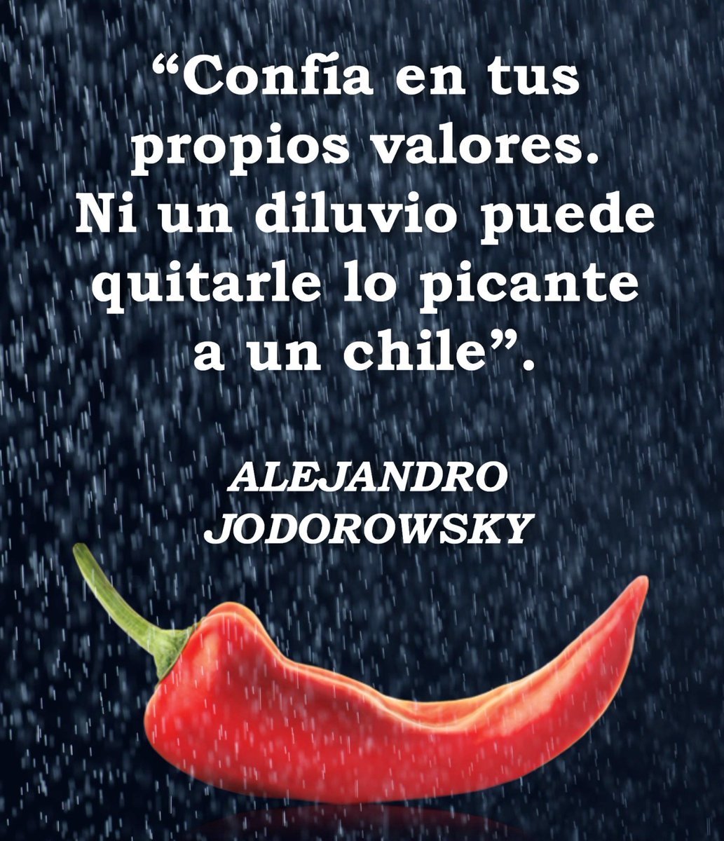 alejodorowsky's tweet photo. Confía en tus propios valores. https://t.co/WjCzmYxEmA