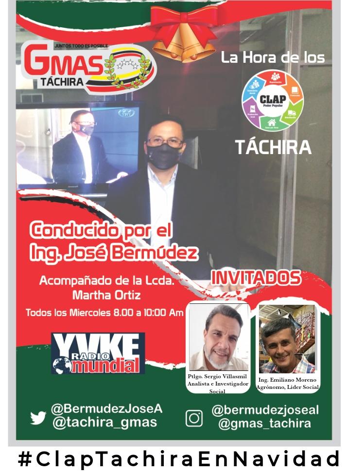 lafriagh's tweet image. En minutos estaremos por @YvkeTachira en el programa La Hora de Los Claps, con @BermudezJoseA no te lo puedes perder #ClapTachiraEnNavidad #SoyComunicadorClap @FreddyBernal @arguelloyepfri @tachira_gmas @GMAS_TC03 @mviviana_212 @carlosperez_ch @B_jessicamolina