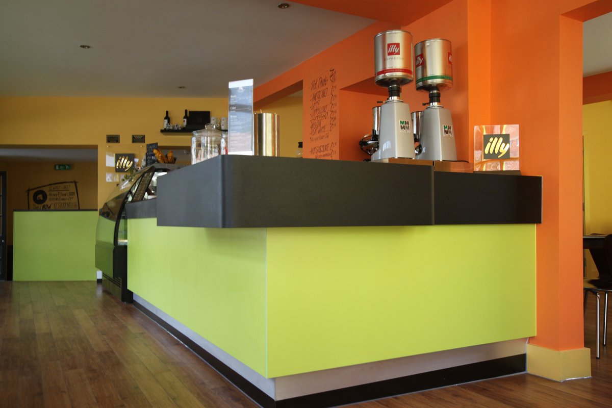 AxentDesigns's tweet image. Coffee shop refurbishment in Colchester by Axent Washrooms and Interiors.