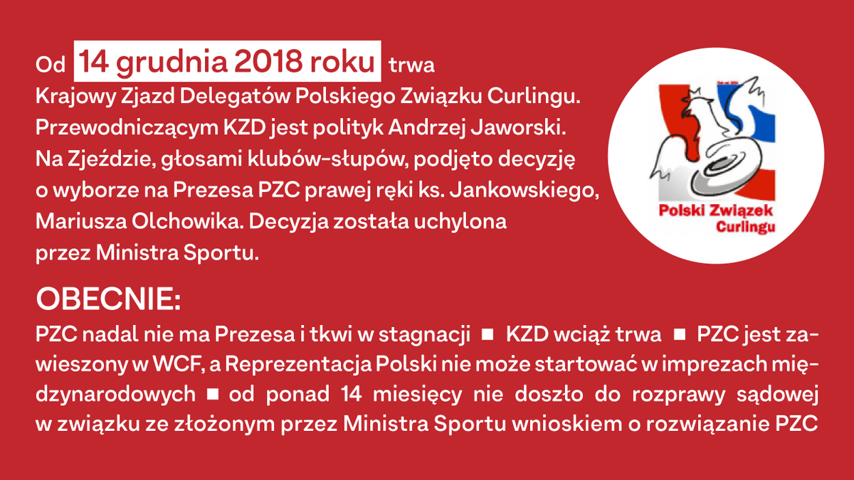 AdelaWalczak's tweet photo. Przegapiliśmy ważną rocznicę: 2 lata trwania Krajowego Zjazdu Delegatów Polskiego Związku Curlingu🕯️

Polscy zawodnicy zdają sobie sprawę z tego, że nad Wisłą nikogo #curling specjalnie nie obchodzi, ale ludzie, weźcie, moglibyście chociaż pozwolić nam w spokoju grać... https://t.co/pjHkAAUXJS