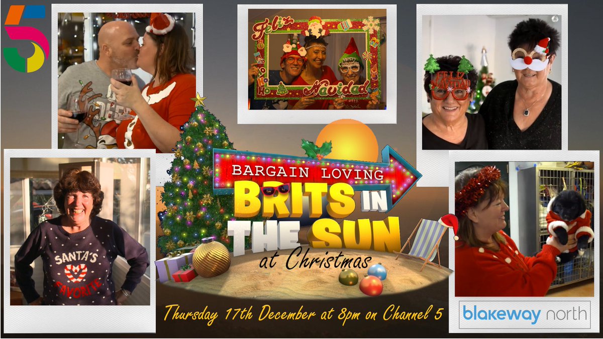 blakewaynorth's tweet photo. Get the mulled wine &amp; the mince pies ready - our Christmas special of Bargain Loving Brits in the Sun is on Channel 5 tomorrow night at 8pm! #bargainlovingbrits #bargainbritsatchristmas #channel5🎅🎄 https://t.co/0WhXuXZG0z