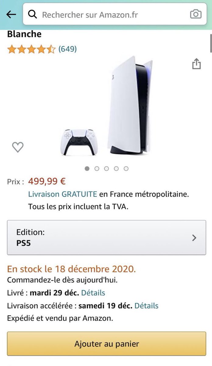 Tchoupss_'s tweet photo. 🚨PS5 DISPO ❗️
Il faudra être rapide le 18 décembre sur Amazon FR 🇫🇷 ! Il n’y en aura pas pour tout le monde , l’heure est encore inconnue je vous communique ceci lorsque j’ai plus d’info 😁 Follow plus actif les notifications pour plus d’info 😄 #ps5 #ps5dispo #ps5restock https://t.co/9YYTEy8oUx