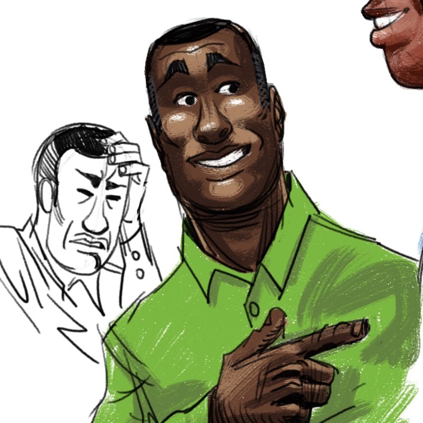 CassioSCosta's tweet photo. Agora, algo completamente diferente, 2... #homem #negro #tonsdepele #estudos #krita #poses #cores https://t.co/25Xckb61DY
