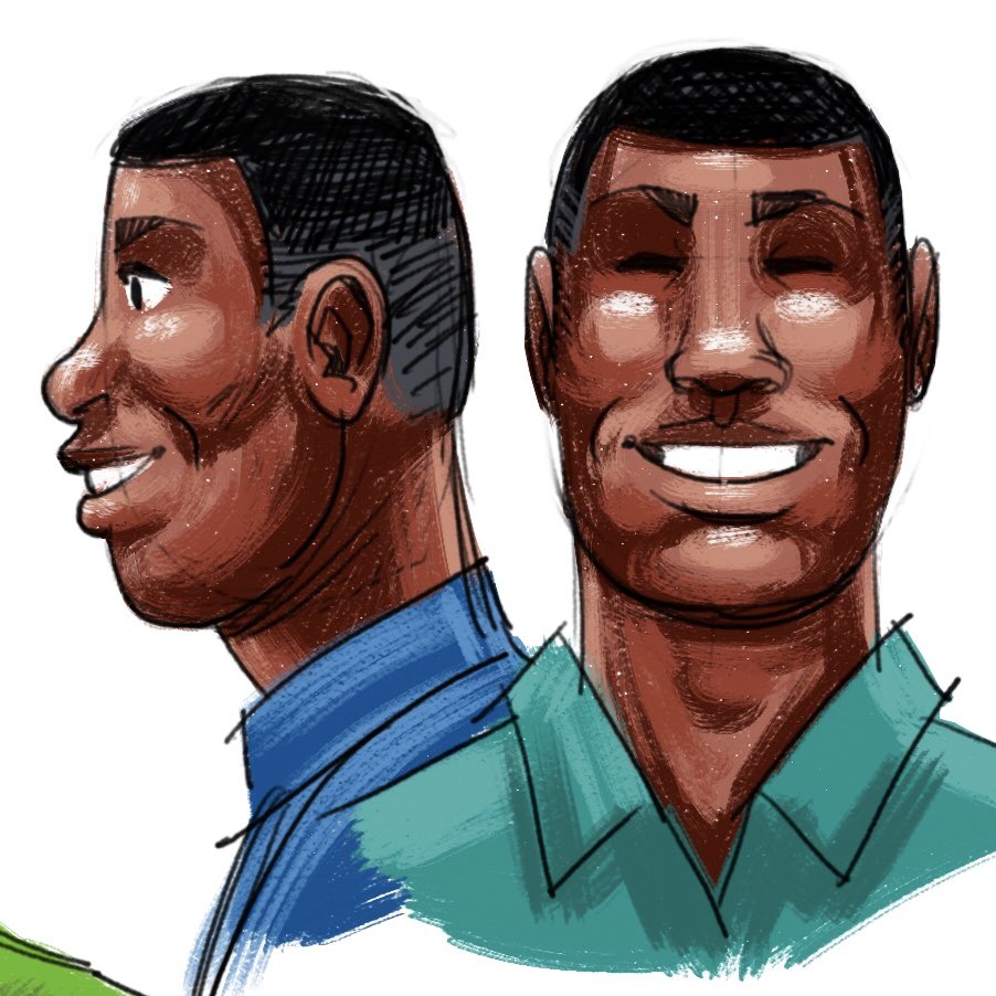 CassioSCosta's tweet photo. Agora, algo completamente diferente, 2... #homem #negro #tonsdepele #estudos #krita #poses #cores https://t.co/25Xckb61DY