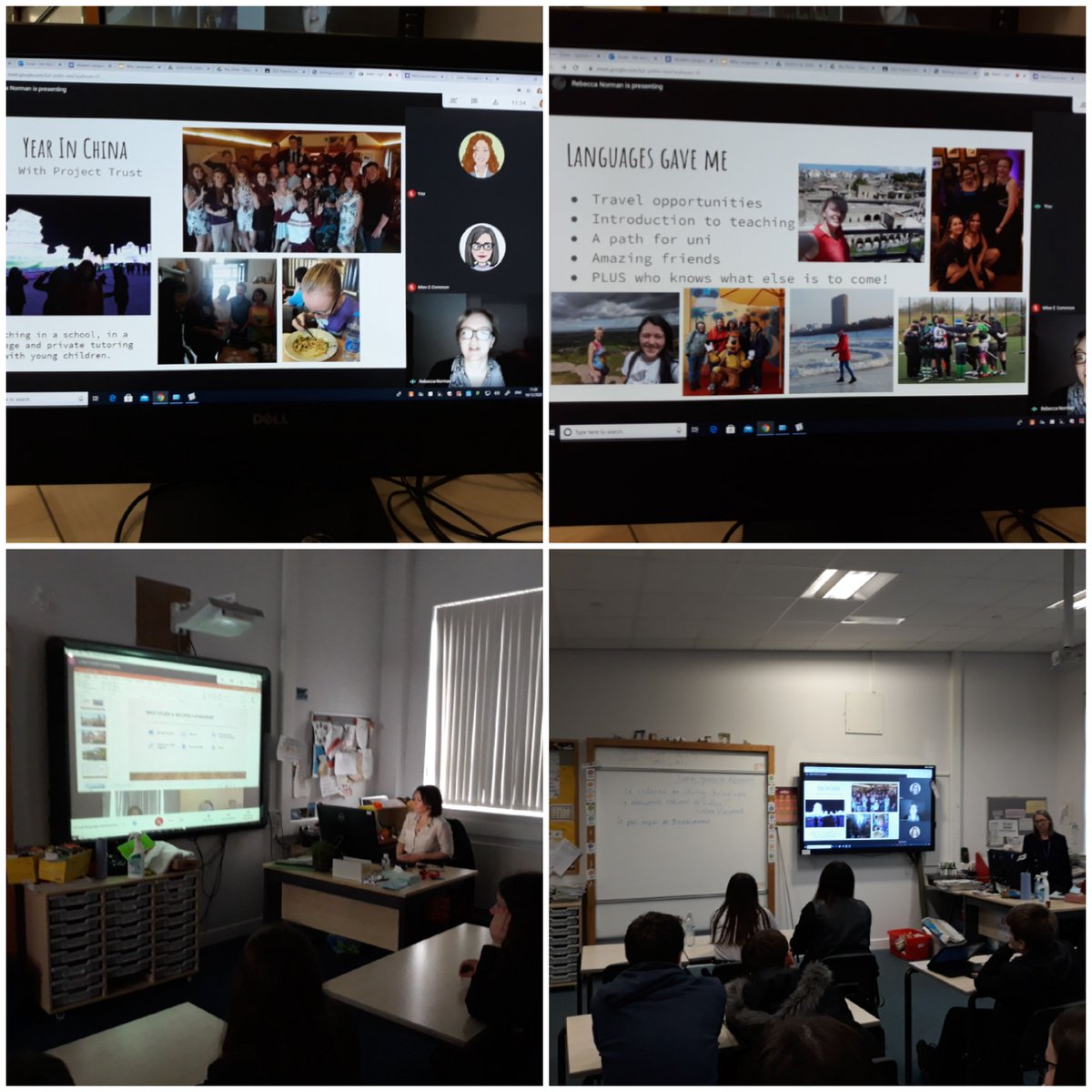 🌍🇫🇷🇪🇸 Thanks to Leila &amp;  Rebecca for their virtual presentations to our S3s &amp; Highers today. Such insightful advice on their languages, travel and uni experiences so far. #futurepathways #dyw #languagesmatter #WHSdigital #virtuallanguagesambassadors 
<a href="/StirUni/">University of Stirling</a>
<a href="/wallacehighsch/">Wallace High School</a>