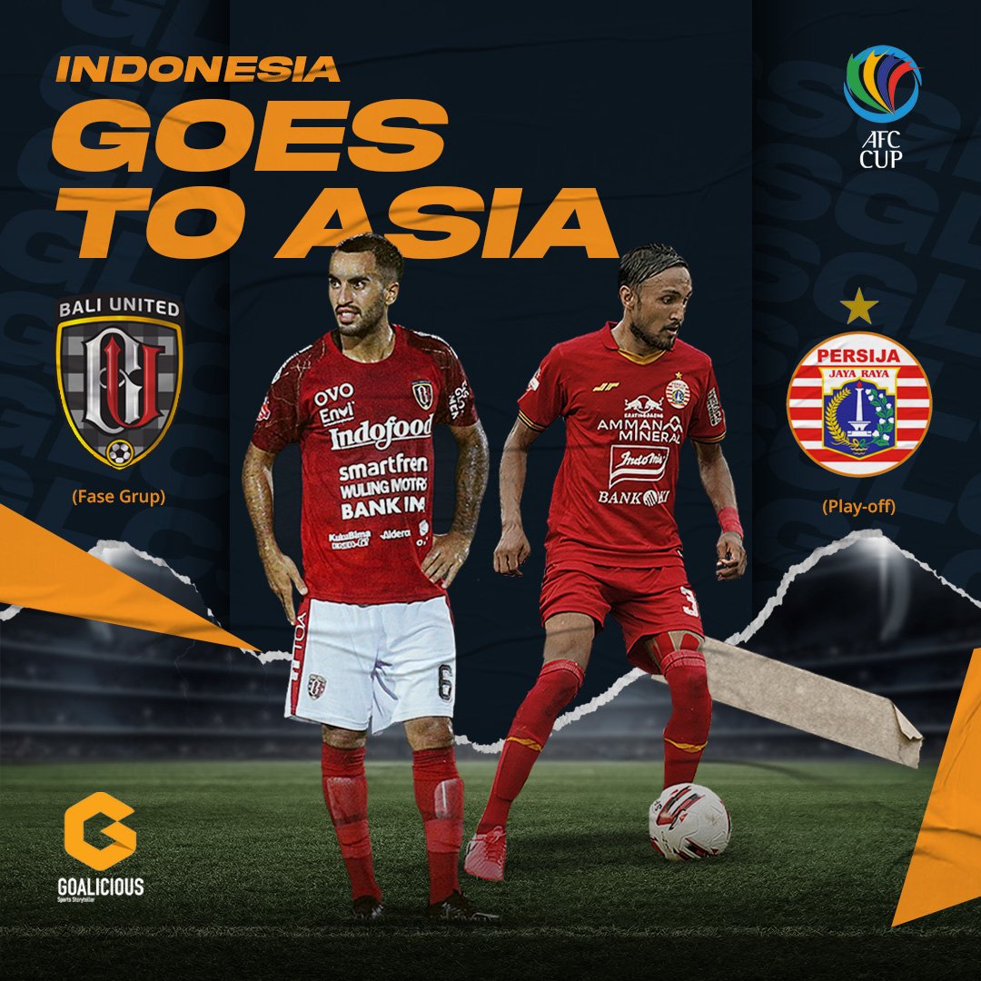 Bali United dan Persija Jakarta resmi mewakili Indonesia untuk tampil di Piala AFC 2021. Selamat Semeton dan Jakmania! 🤘