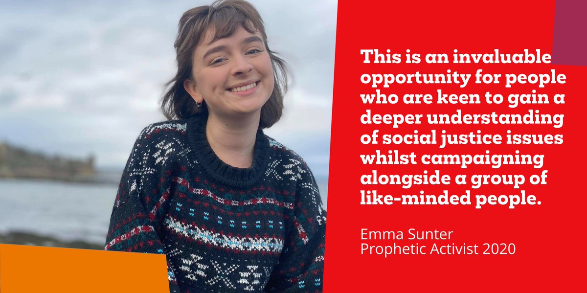 christianaidsco's tweet photo. Emma shares her experience of taking part in the #PropheticActivist Scheme this year. 👇

We’re now looking for another group of 18-30 year-old Christians to join us in 2021. Find out more and apply here: https://t.co/39OLdQH1bs https://t.co/FSiqEOexNu