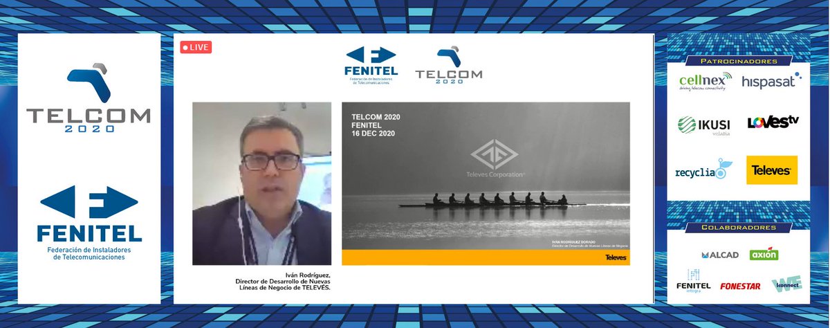 FENITEL_ES's tweet photo. Iván Rodriguez director de desarrollo de nuevas línea de negocio de @TelevesOfficial expone la visión de la corporación y sus soluciones para los sectores #social y #sanitario asegurando la mejor gestión de los recursos #telcomfenitel #telcom2020 https://t.co/131uqDsXQt
