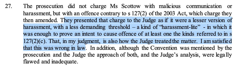 Section 127(2)(c) is not a form of "harassment lite" to be used to prosecute people who send annoying tweets to others