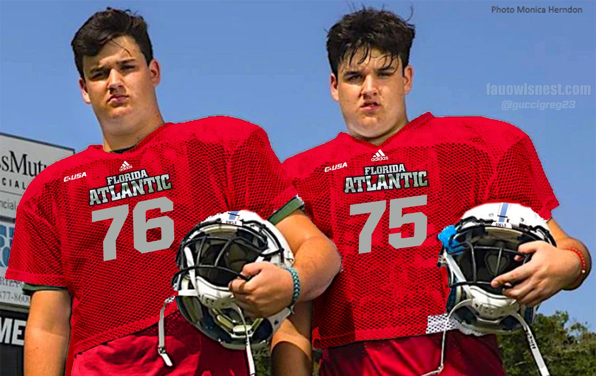 TAMPA TWINS are IN! 👨🤝👨

CONGRATS to <a href="/Jadensandlin2/">Jaden Sandlin</a> &amp; <a href="/sandlin_jordan/">Jordan Sandlin</a> on signing with #FAU! The pair of OT's from <a href="/TC_Football/">Tampa Catholic Football 🏈⚔️</a> are 6-6 in height and 260+ lbs.

Welcome home, Jaden &amp; Jordan! #GoOwls 👌