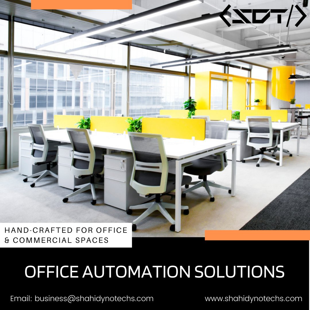 DynoShahi's tweet photo. Our commercial space automation solutions enable smart management &amp; control of all the appliances in your office or business place.

Get in touch with us to know more: business@shahidynotechs.com

#iot #officeautomation #smartcity #smartworkplace #iragrihasti #mumbai https://t.co/d00vtDHlvV