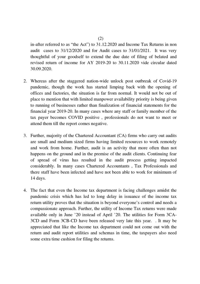 LucknowAs's tweet photo. Request for extension of Due date for filing Income Tax Return of AY 2019-20 &amp; AY 2020-21 and for filing of Audit Report under various provisions of the Income Tax Act, 1961 for Assessment Year 2020-21 https://t.co/odPUAFktiw