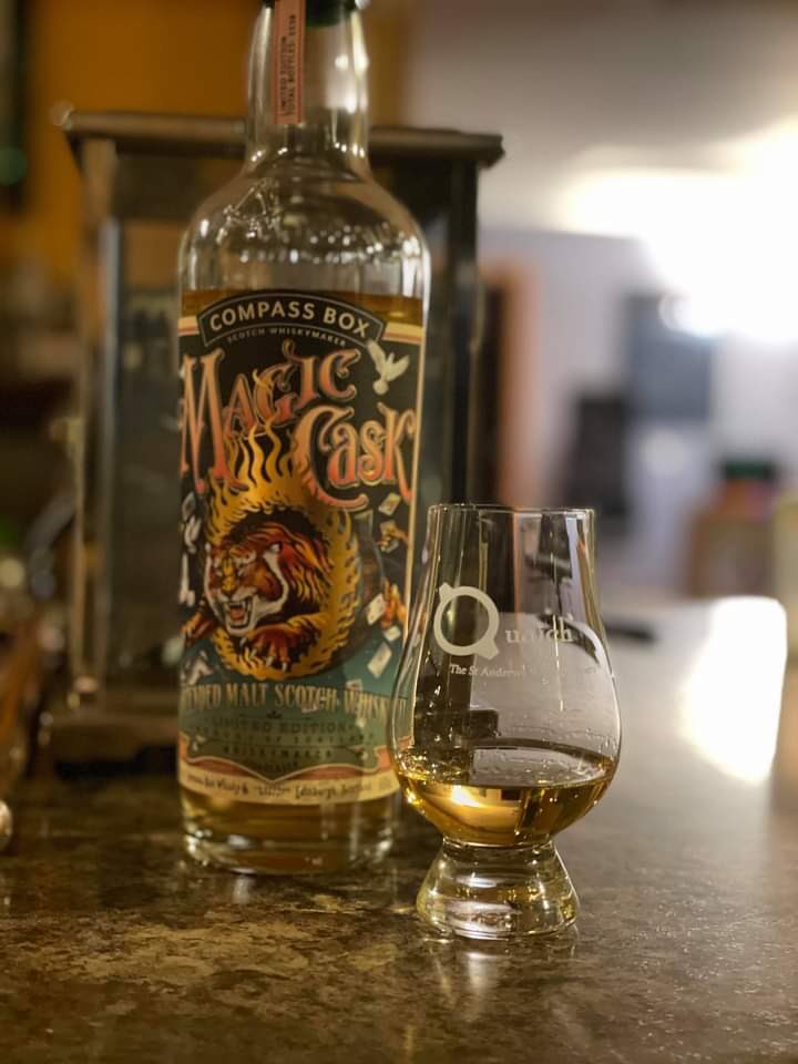 Day 16 brings us more of a favourite: Compass Box!

Compass Box have been long term friends of the Society, with many memorable tastings over the years from the man himself, John Glaser. Former Society President James Saxon now works alongside him as a fellow whiskymaker!