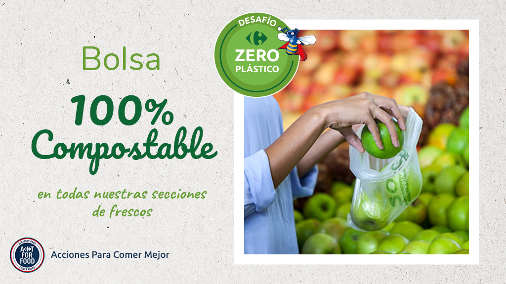 cocina desvanecerse Continental Carrefour España on Twitter: "Nos unimos al desafío #ZeroPlásticos ♻ con  nuestra bolsas 100% compostable en todas nuestras secciones de frescos, ¿te  unes? #ComprometidosConElMedioAmbiente https://t.co/tHuz4o5fGO" / Twitter