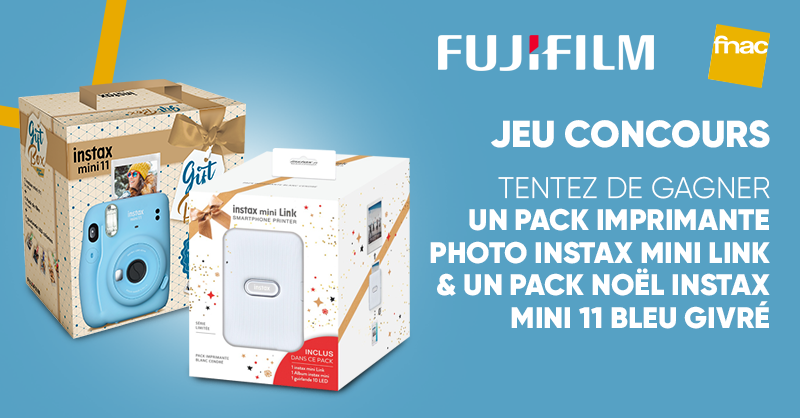 JEU CONCOURS 🚨 | Noël approche 🎄 ! On vous gâte avec <a href="/FujiInstaxFR/">Fujifilm Instax FR</a>. 😉 Tentez de gagner un pack imprimante photo Instax Mini Link &amp; un pack Noël Instax Mini 11😍. Pour participer : RT + follow <a href="/Fnac/">Fnac</a>. Bonne chance à tous 🍀 bit.ly/2Vp0KSA