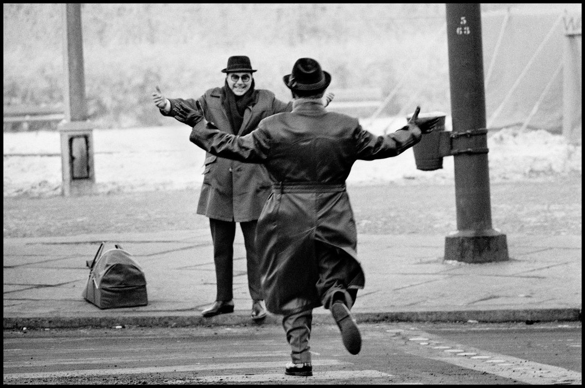 Day 16.The Ghosts of Christmas past  #AdventCalendar.Two brothers meet for Christmas after having been separated by the Berlin Wall. 1963.Photos Ian Berry